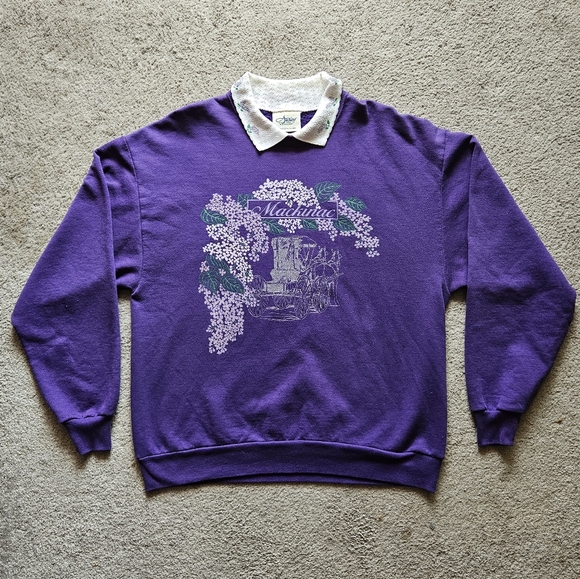 Beautiful Purple Vintage Artisans sweater. 80s, 90s. Golden girls. - Picture 1 of 4